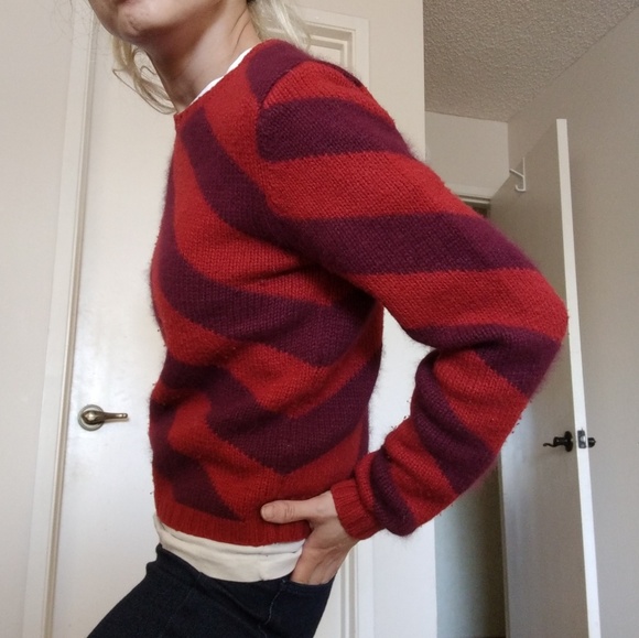 Banana Republic Sweater S Red Purple Wool - Picture 4 of 8